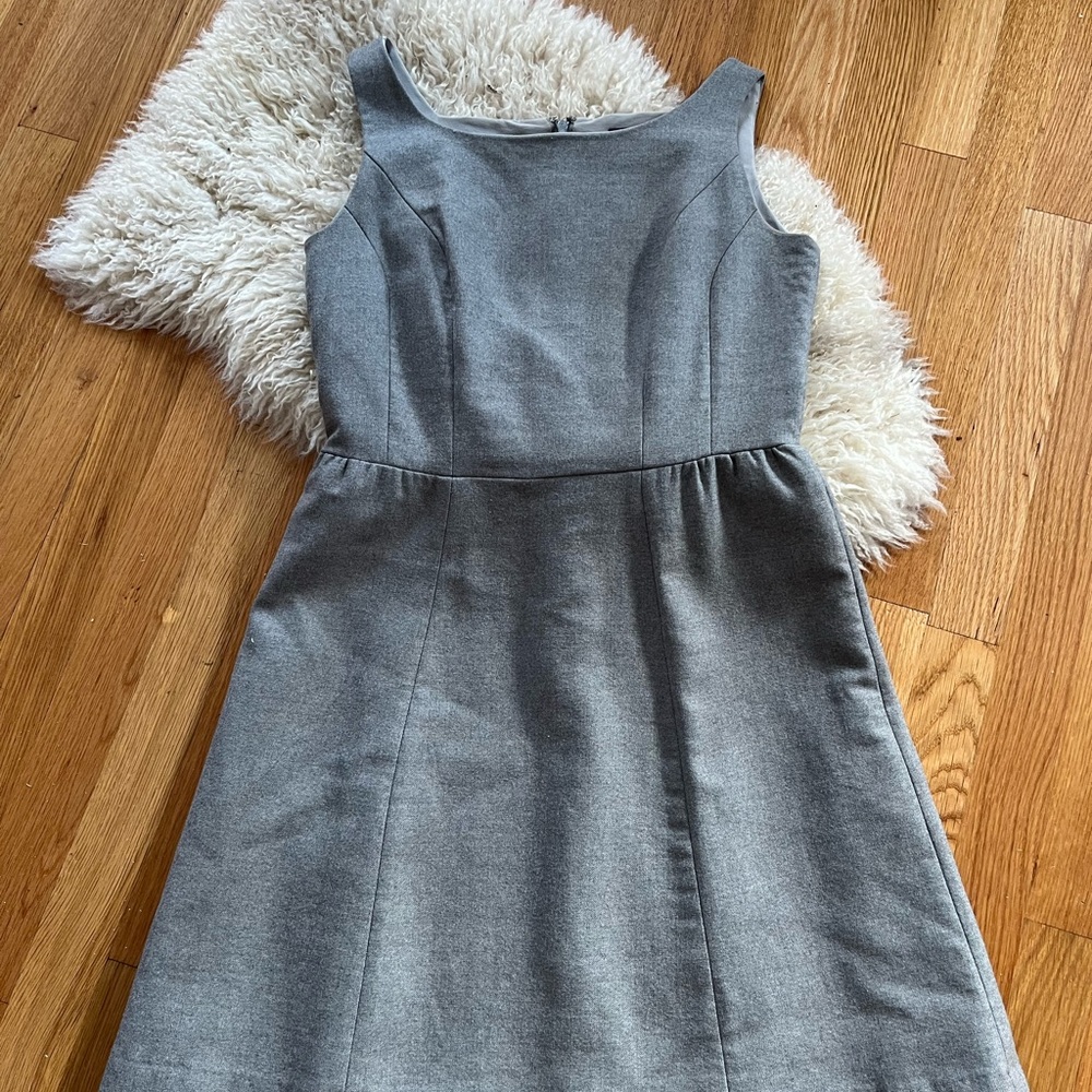 Brooks Brothers Gray Wool fit and flare dress